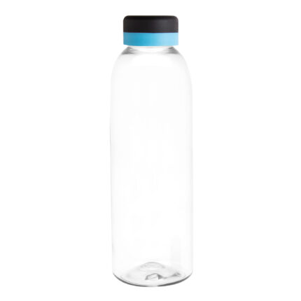 Regalos empresariales para reforzar lazos con socios, empleados o proveedores, botella "baladina black" transparente / negro / celeste