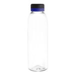Artículos de merchandising empresarial recomendados para uso cotidiano, botella "baladina black" transparente / negro / azul