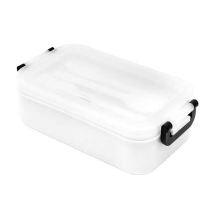 Regalos publicitarios diseñados para mantener tu marca visible y presente, lonchera "checa" blanco