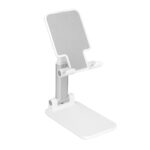 Regalos empresariales que reflejan cordialidad y compromiso con el cliente, soporte de escritorio para celular "atril" blanco