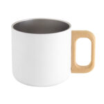 Taza térmica "timber ii" blanco, artículos prácticos que dan valor a las relaciones comerciales y de servicio