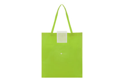 Bolsa ecológica “kyoto” verde manzana, regalos empresariales para reforzar lazos con socios, empleados o proveedores